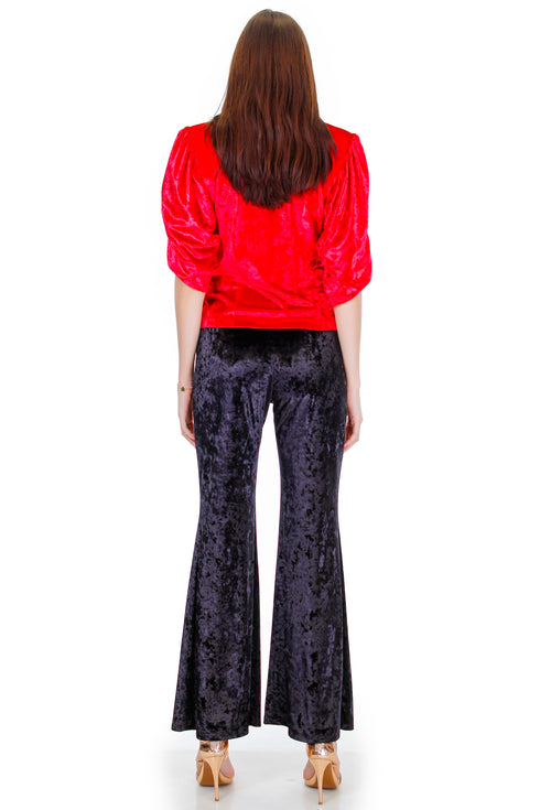 Bluza catifea rosie  Liza Panait Liza Panait Online Boutique